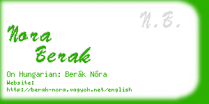 nora berak business card